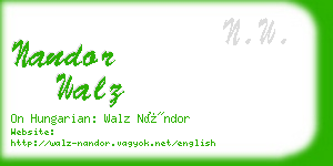 nandor walz business card